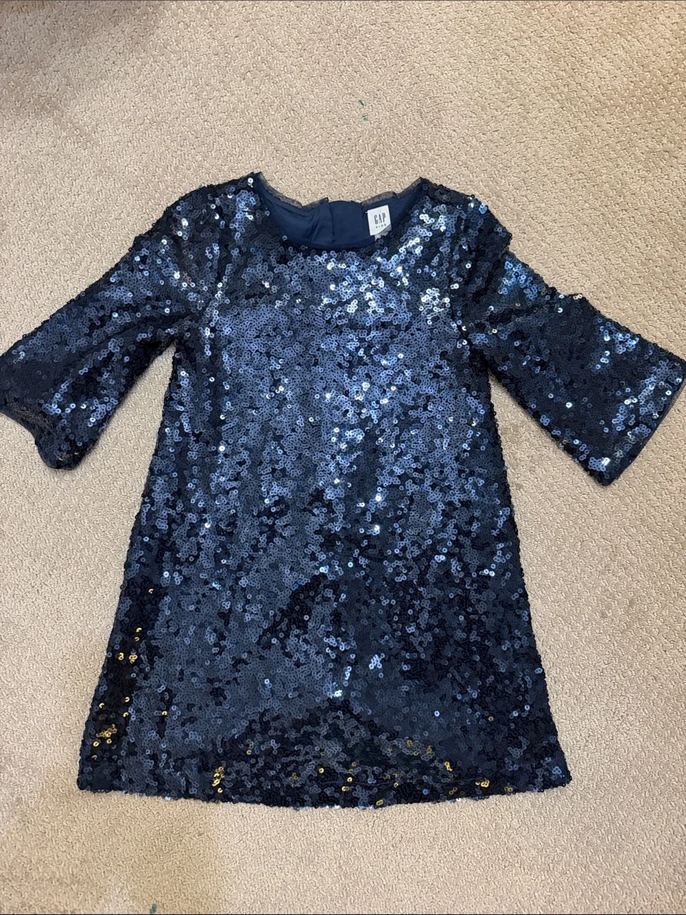 GAP Kids Navy Sequin Shift Dress